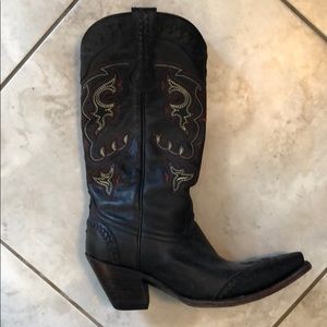 Black Lucchese with Red Accents - great condition!